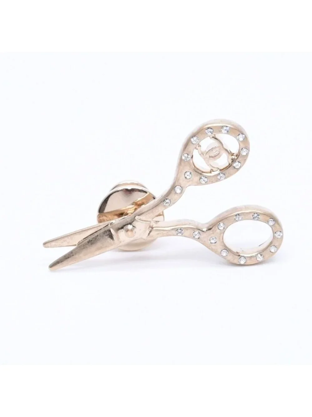 Chanel Brooch CC Logo Pin 3 Point Set Metal Gold